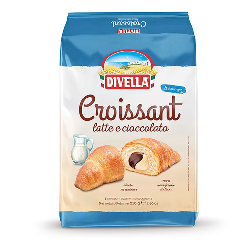 5 CROISSANT LATTE CIOCCOLATO DIVELLA GR.210