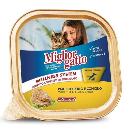 PATE' POLLO E CONIGLIO MIGLIORGATTO GR 100