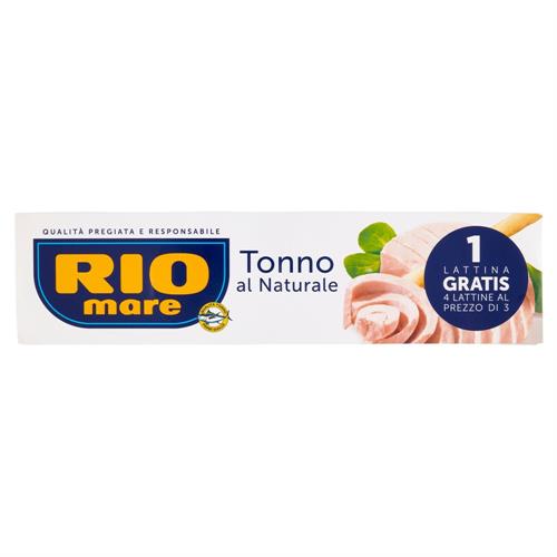 TONNO NATURALE RIO MARE GR.80 X 3+1 OM.